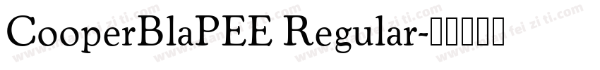 CooperBlaPEE Regular字体转换